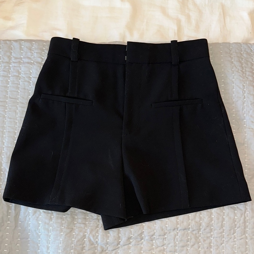 Zara Black Skorts High-Waisted Structured Style